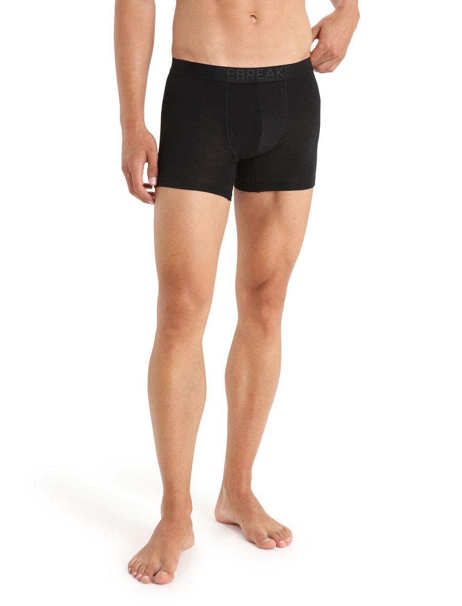 Sous Vêtement Icebreaker Cool-Lite™ Merino Anatomica Boxers Homme Noir | FR 1321XYUF